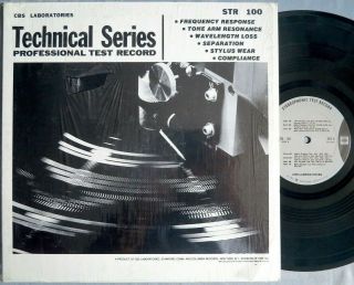 CBS Laboratories PROFESSIONAL TEST RECORD STR 100 two inserts SHRINK issue 3 2