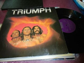 Triumph S/t Triumph Lp First Album Attic Records Germany Import Bellaphon Vg,