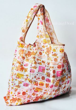 Rilakkuma San - X Large Fruit Food Foldable Shopper Tote Bag Handbag Shopping Bag