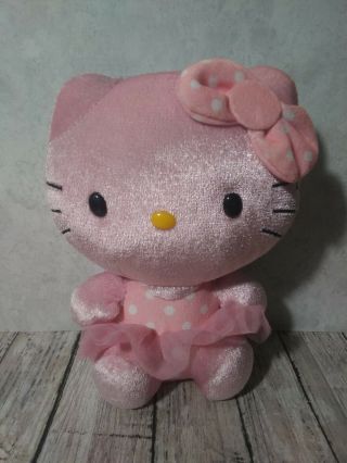 6 " Ty Hello Kitty Stuffed Plush,  Plushie,  Pink,  Polka Dots,  Sanrio
