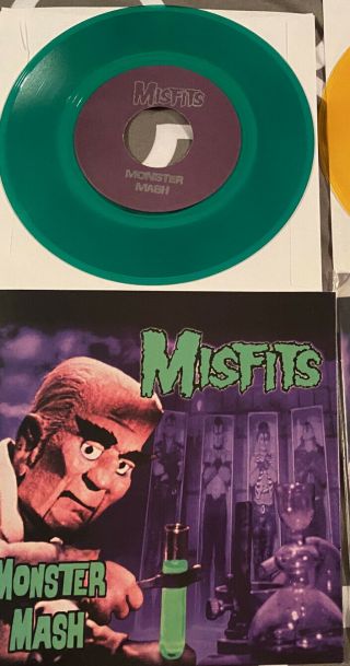Misfits Monster Mash 7” Green Color Vinyl Record Punk Rock Glenn Danzig Samhain