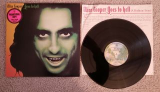 Alice Cooper Goes To Hell Lp Vinyl Pink Promo Sticker