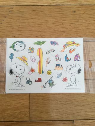 Vintage Hallmark Send A Sticker Postcard Snoopy Peanuts Charles Schulz