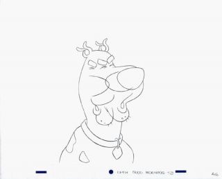 Animation Art Cel Production Drawing Great Dane Scooby Doo 59