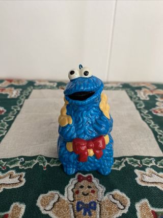 Vintage Sesame Street Cookie Monster Christmas Ornament Ceramic Muppets 1983