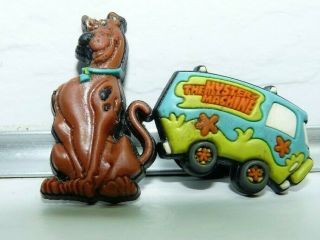 Scooby Doo And Mystery Machine Puffy Pins Rubber / Hard Plastic