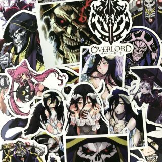 50pc Dark Fantasy Overlord Anime Manga Character Laptop Phone Craft Sticker Pack