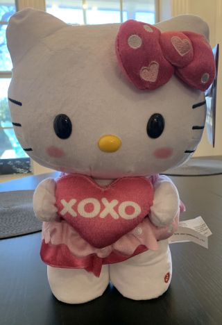 Hello Kitty Valentine Greeter Plush Pink Xoxo 2021 Musical Animated Plush