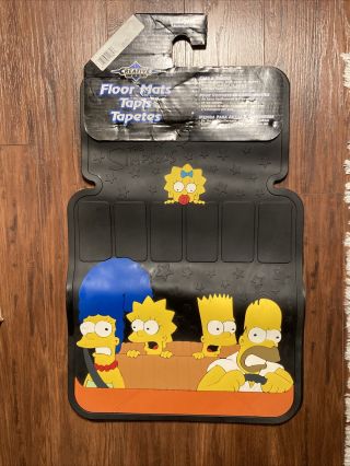 (2) The Simpsons Floor Car Mats Homer Marge Bart