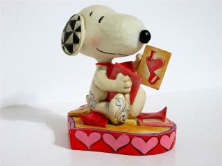 Snoopy Peanuts Charlie Brown Jim Shore Designs Enesco Valentine Figurine 2016