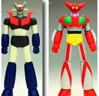 Mazinger - Z & Getter Robo Big Size Soft Vynil Figure Set Of 2 Classic Anime
