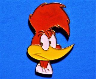 Woody Woodpecker - Head - Walter Lantz Cartoon Vintage Lapel Pin - Hat Pin