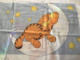 Vintage Garfield The Cat By Jim Davis 1978 Pillowcase Double Sided 29x20