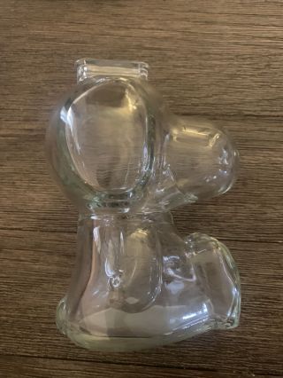 Vintage 1960’s Snoopy/peanuts Glass Coin Bank