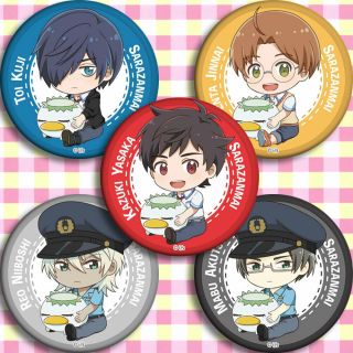5pc Anime Sarazanmai Kazuki Yasaka Cosplay Party Pin Button Brooch Badges Gift