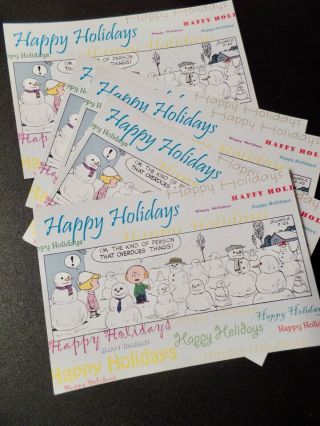 Set Of 9 Peanuts Charlie Brown Christmas Postcards Charles M.  Schulz Museum