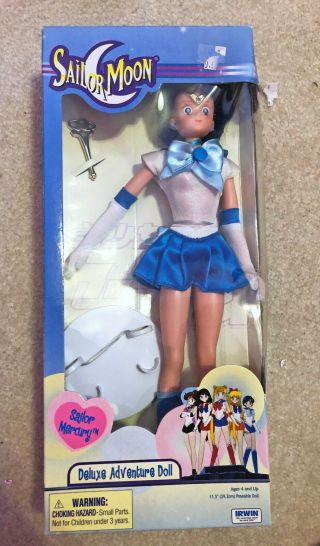Sailor Moon Sailor Mercury Deluxe Adventure Doll 11.  5 " Irwin