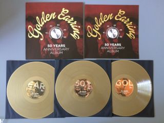 Golden Earing " 50 Years Anniversary " 2016 Ltd 3 X Gold Vinyl Lp Cat Movlp1600
