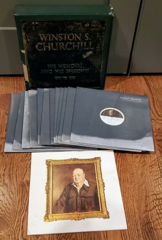 Winston S.  Churchill " His Memoirs And Speeches " 1918 - 1945 (12 Album Set)
