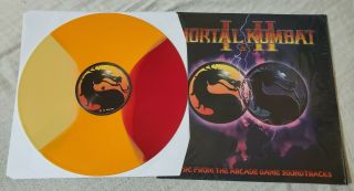 Mortal Kombat I & Ii Arcade Game Vinyl Soundtrack Lp Tri Color Red Orange Yellow