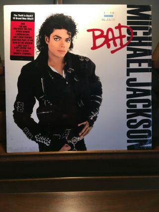 Michael Jackson 1987 Bad Vinyl Epic Label Oe 40600 Sleeve Nm / Nm