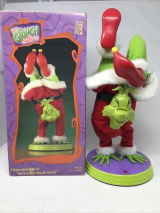 Rare Dr Seuss How The Grinch Stole Christmas Hand Stand Dancing Grinch
