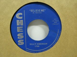 Billy Emerson - Believe Me/holy Mackerel Baby - R&b - 7 " 45rpm