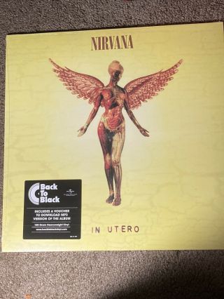Nirvana In Utero Lp 180 Gram Vinyl Grunge Kurt Cobain Back To Black