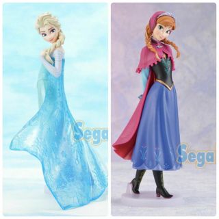 Frozen Premium Figure Elsa Anna Set Of 2 Sega Japan