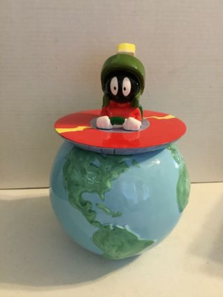 Vintage 1993 Looney Tunes Marvin The Martian Cookie Jar Nib