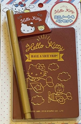 Sanrio Hello Kitty Notebook & Pen Set Travel Stationary
