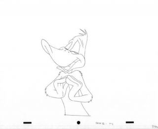 Warner Bros Animation Art Cel Production Drawing Daffy Duck W14
