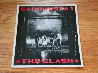 The Clash ‎ Sandinista 1980 Epic E3x 37037 1st Us Press,  Poster Vg,  /vg,