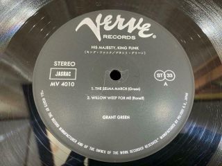 GRANT GREEN HIS MAJESTY KING FUNK VERVE MV 4010 STEREO JAPAN Vinyl LP 3