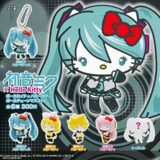 Hatsune Miku Kitanclub Hatsune Miku/hello Kitty Keychain Figure All 6 Types
