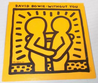 David Bowie Rare P/s 7 " Without You 1983 Keith Haring Sleeve Art Emi 45