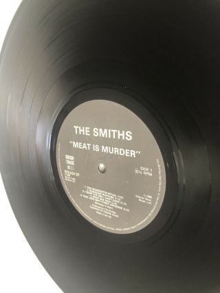 The Smiths Meat Is Murder Vinyl Lp Uk 1985 Issue A2/b2 Morrissey