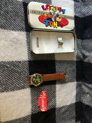 1994 Vintage Armitron Marvin The Martian Looney Tunes Watch - Musical