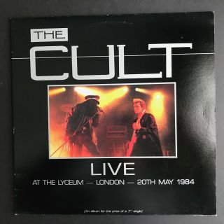 The Cult – Live At The Lyceum London 20th May 1984 Vinyl Lp Beggars Banquet 1986