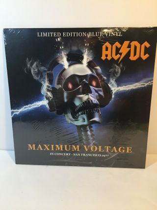 Ac/dc Maximum Voltage Limited Edition Blue Vinyl Concert 1977