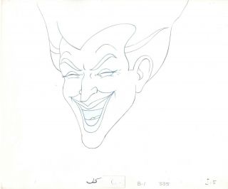 The Joker Adventures Of Batman 1977 Production Cell Drawing Filmation 5a