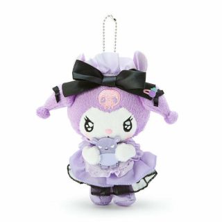 Kuromi Mascot Holder Mini Plush Doll Dere Tsundere Maid Cafe Sanrio My Melody