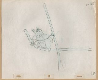 Don Bluth The Secret Of Nimh Prod Drawing Cel 1982 Auntie Shrew 97 Mgm/ua