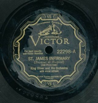 78tk - Jazz - Victor 22298 - King Oliver - (st.  James Infirmary/when You 