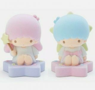 Sanrio Little Twin Stars Kiki & Lala Flocky Soft Vinyl Doll Coin Bank A Set
