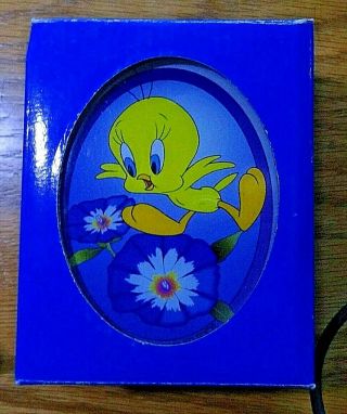 Warner Bro.  Looney Tunes Tweety Blue Night Light Flowers Nib By Dale Tiffany Inc