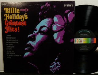 Billie Holiday’s Greatest Hits Lp Decca Dl 75040 1968 Jazz