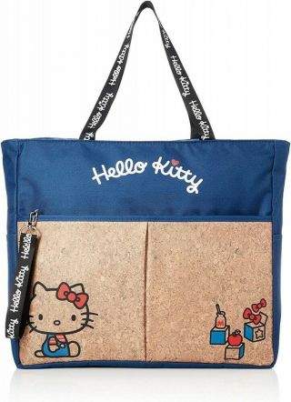 Sanrio Hello Kitty Square Tote Bag Cork Style 21 - 30l Gym Travel Japan Limited