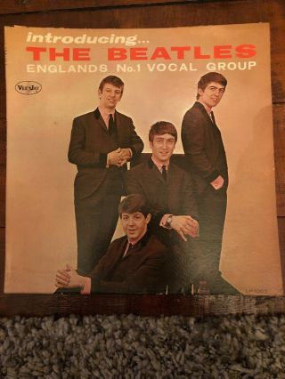 The Beatles Introducing.  Rare Mono Label Vee - Jay Vjlp 1062 63 - 3402 / 3403 Vg