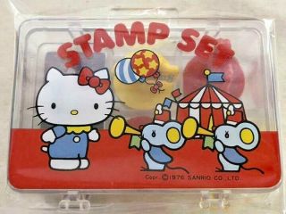1976 Vintage Hello Kitty Stamp Set Ink Is Dried Out Rare Cute Made In Japan